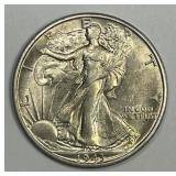 1943-S Walking Liberty Silver Half Choice AU