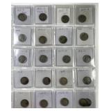 Lot of 20 Different Dated Buffalo Nickels