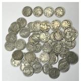 Mixed Lot Of 50 Buffalo Nickels