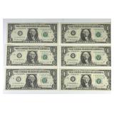 1988 & 1988A $1 FRN Consecutive Serial, CU