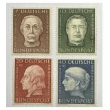 GERMANY: 1954 Set Sc# B338-341 Mint MNH