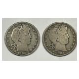 1902 Barber Silver Half Pair