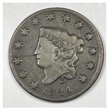 1824 Coronet Head Large Cent