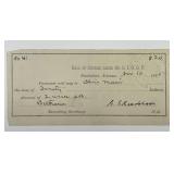 1885 Tombstone Arizona Hall of Cochise Lodge Check