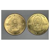 1964 Lassen County Centennial 50c Token Pair