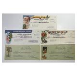 Lot of 5 Different Christmas Club Checks