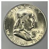 1952-S Franklin Silver Half Uncirculated UNC