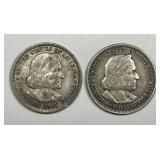 Pair of 1893 Columbian Expo Silver Halves