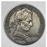 1918 Lincoln Commem Silver Half VF/XF