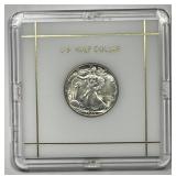 1943 Walking Liberty Half About Uncirculated AU+