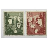 GERMANY: 1952 Pair Sc# B325-326 Used