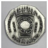 1960 Fond Du Lac WI Masonic Medal