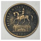 1863 Civil War Token First in War Union Forever