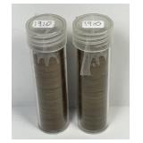 1910 Lincoln Wheat Cent Circulated Date 2 Roll Lot