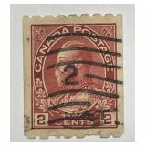 CANADA: 1913 2c Perf 8 Horiz Sc# 124 Used