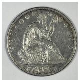 1874 Seated Liberty Silver Half Very Fine VF det.