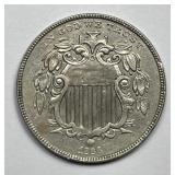 1866 Shield Nickel First Year Issue Extra Fine XF