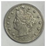 1883 Liberty Head Nickel No Cents Very Fine VF