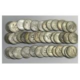 MALAYA: 1943 & 1945 Lot of 40 Silver 10 Cents