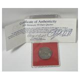 1999 Delaware Quarter Signed Philip Diehl FUN