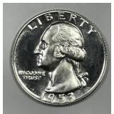 1953 Washington Silver Quarter Proof PR PRF