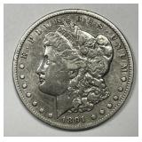 1891-CC Morgan Silver $1 Carson City XF details