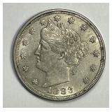 1883 Liberty Head Nickel No Cents Extra Fine XF+