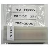 Pre-2000 Mixed Roll Proof Washington Quarters