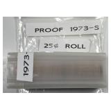 1973-S Proof Washington Quarter Roll