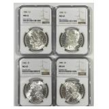 1885 Morgan $1 NGC Grading Set MS61-MS64