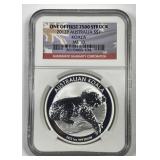 AUSTRALIA: 2012 Silver $1 Koala NGC MS70