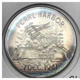 Pearl Harbor Silver 1 oz .999 Art Round