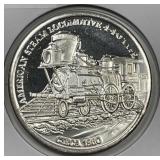 Locomotive Train Silver 1 oz .999 Art Round