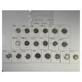 Twenty Different Barber Silver Dimes Good G+