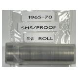 Mixed Date SMS & Proof 1965-1970 Jefferson Nickels