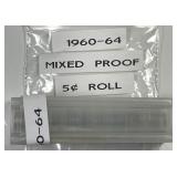 Mixed Date Proof 1960-1964 Jefferson Nickels