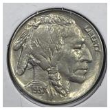 1937-D Buffalo Nickel Brilliant Uncirculated BU