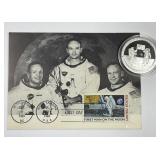 Apollo 11 1-Ounce .999 Silver Art Round w/Postcard