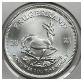 SOUTH AFRICA: 2121 Silver Krugerrand 1 oz .999