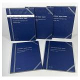 Five 1941-1964 Lincoln Cent Complete Sets Whitman