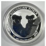 AUSTRALIA: 2011 50 Cents Silver Koala 1/2 oz BU