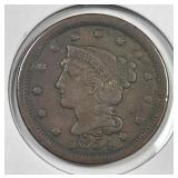 1854 Braided Hair Large Cent Very Fine VF