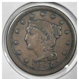 1853 Braided Hair Large Cent Extra Fine XF