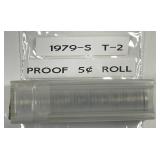 1979-S Jefferson Nickel Scarce Type 2 Proof Roll