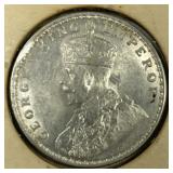 INDIA: 1919 Silver Rupee Uncirculated UNC