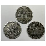 Lot Of Three Different ALAMO TEXAS Medals