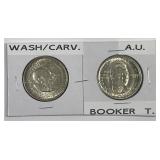 Booker T. & Washington Carver Commem Half Pair