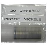 Lot of 20 Different Dated Proof Jefferson Nickels