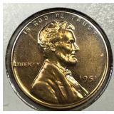 1951 Lincoln Wheat Cent Proof PR PRF