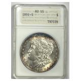 1891-S Morgan Silver $1 ANACS AU55